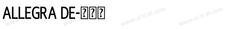 Allegra de字体转换